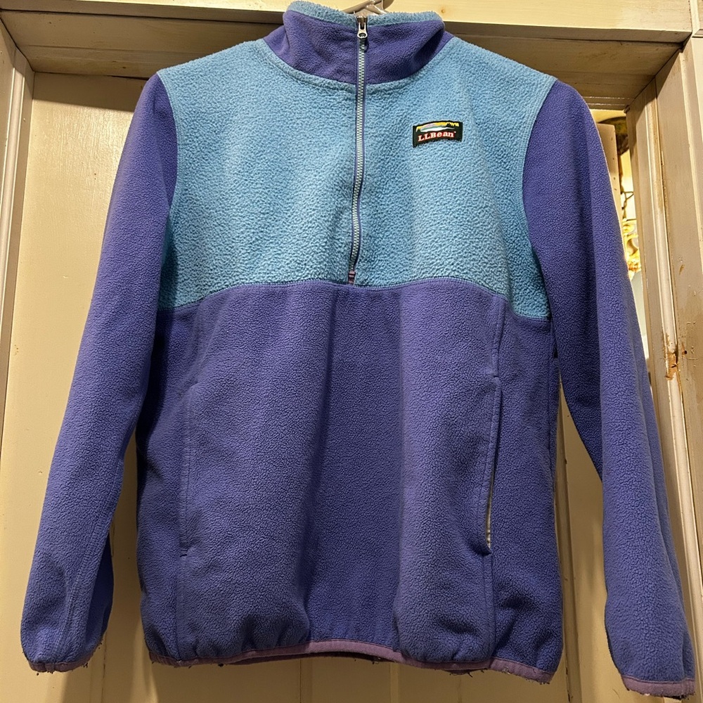 L.L. Bean Kids' Blue and Purple Fleece Jacket